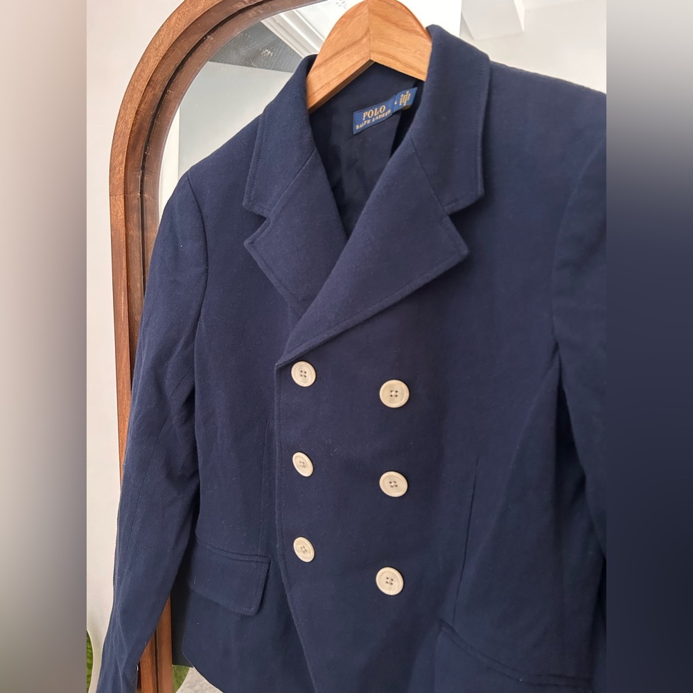 Polo Ralph Lauren double breasted crop blazer Size 4 - Picture 2 of 3